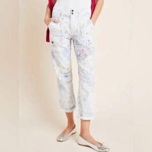 Anthropologie The Wanderer Watercolor Cargo Pants - Size 28 inseam 28”